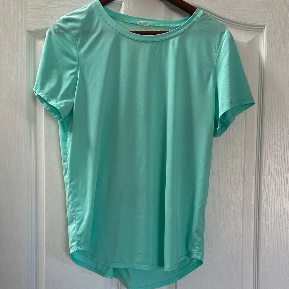 Women's Aqua Short Sleeve Top